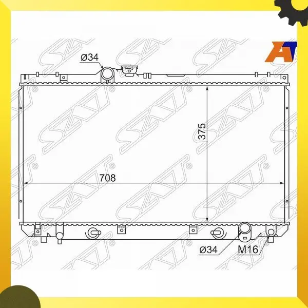 Радиатор TOYOTA ALTEZZA/LEXUS IS200/IS300 1GFE/2JZGE 98-05 SAT TY00055 Аналог 64653A |