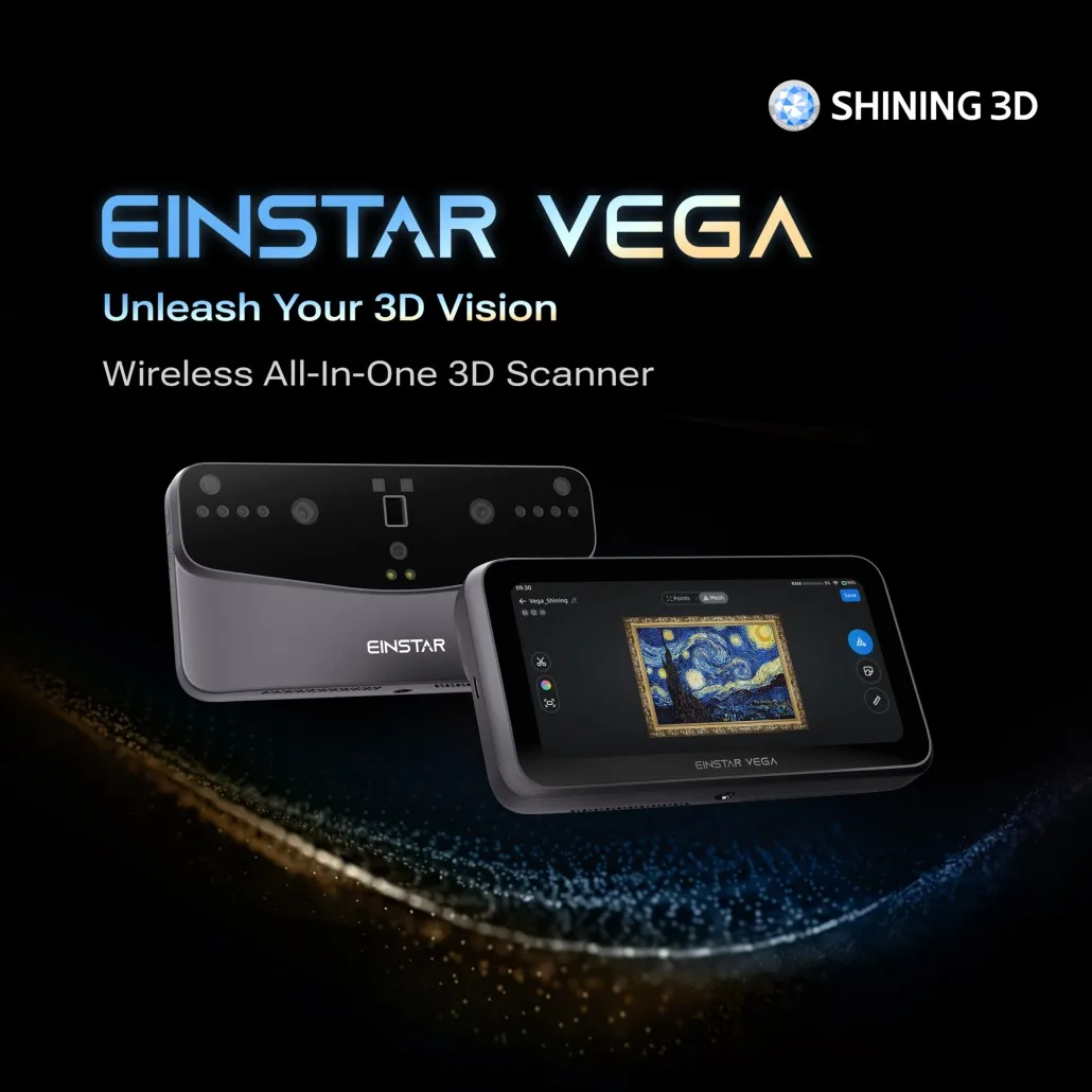 3D сканер Сияющий Einstar Vega, высокоточный 3D Быстрый портативный ...
