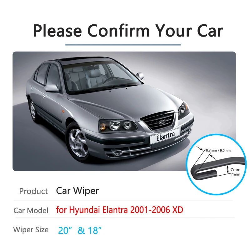 Автомобильная щетка стеклоочистителя для Hyundai Elantra XD 2001 ~ 2006 стеклоочистители