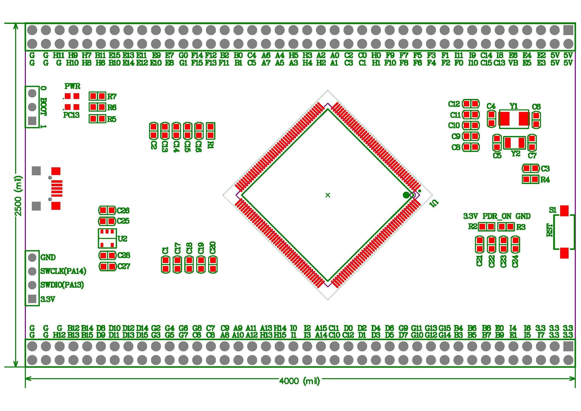 APM32F407IGT6 материнская плата F407 минимальная системная IIT6 макетная обучающая STM32