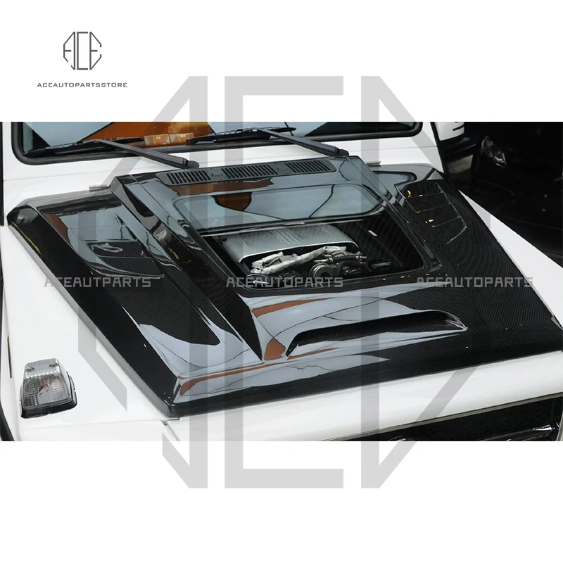 НАКЛАДКА ДЛЯ BENZ G-CLASS W463 G500 G55 G63 G350 IMP STYLE CARBON FIBER BONNET FOR HOOD RACING