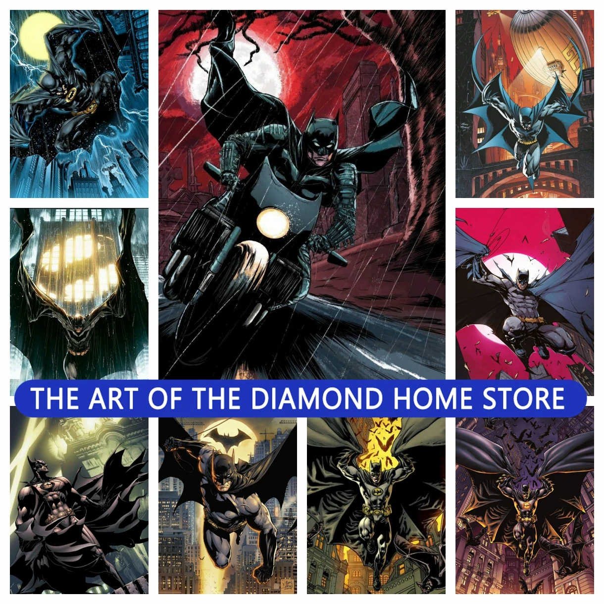 

Justice League Superhero Batman 5D DIY AB Diamond Painting Embroidery Art Cross Stitch Mosaic Rhinestones Craft Home Decor Gift