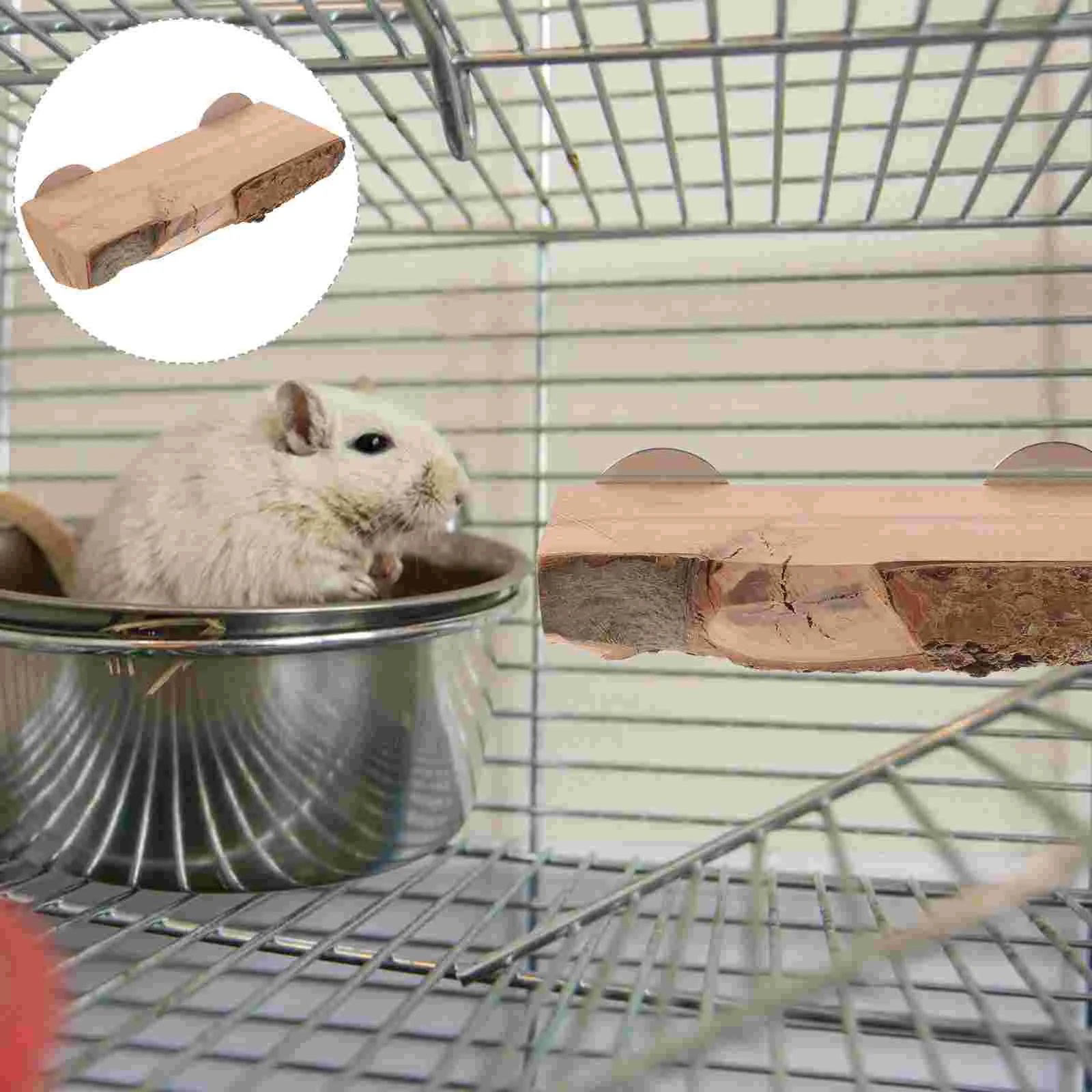 

Wood Wall Shelf Hamster Base Toy Syrian Board Pet 15x6.5cm Platform Supply Wooden Corner Bride