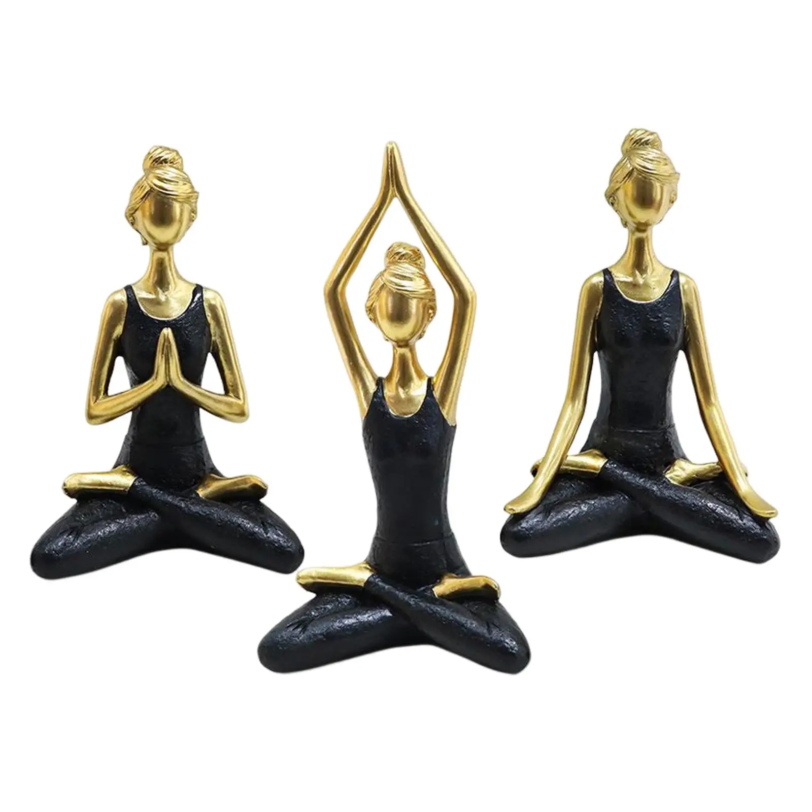 

3 шт. статуи для йоги, медитация, женская скульптура, орнамент для украшения дома