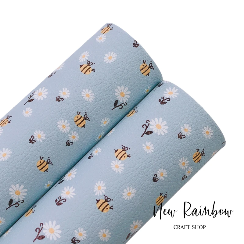Новая Радуга 30x2 2 см/A4 летающие пчелы на синем искусственном кожаном покрытии для