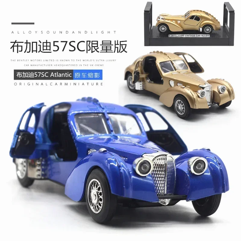 Классический металлический автомобиль Bugatti 57SC Atlantic RMZ city 1:28