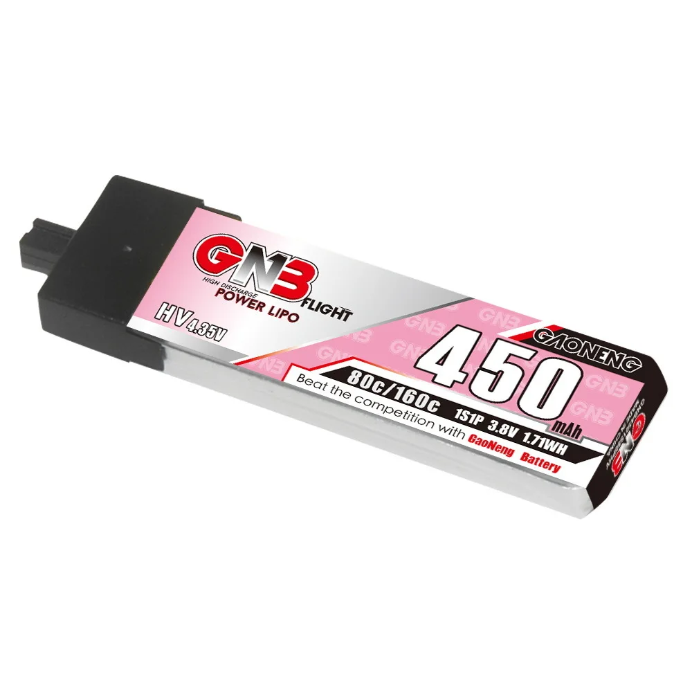 3 шт. GNB HV 1S 8 в 450 мАч 80C/160C с батареей A30 LiPo для гоночного дрона FPV TinyHawk квадрокоптера
