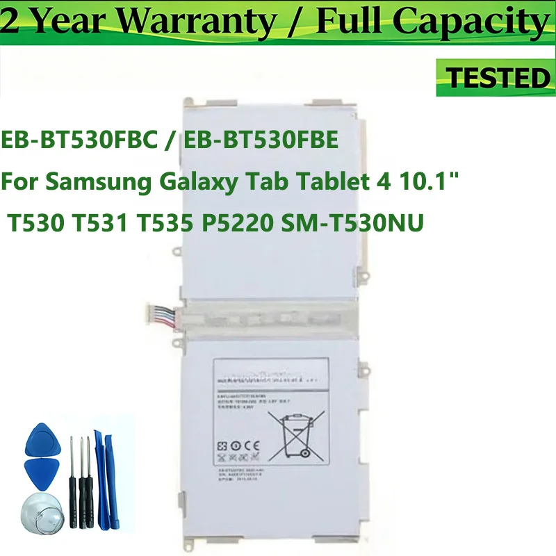 Аккумулятор EB-BT530FBE EB-BT530FBC для планшета Samsung Galaxy Tab 4 10.1 T530 T535 T531 P5220 SM-T530NU 6800 мАч (art.: 3920da79eb16b) - 3920da79eb16b
