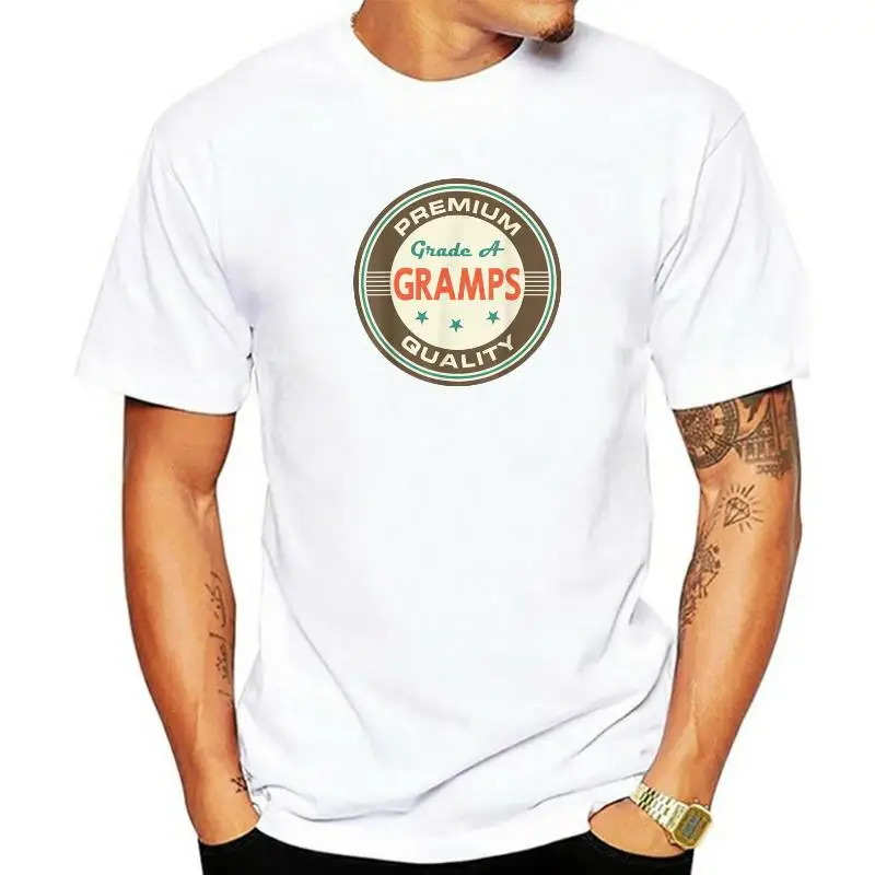 

Винтажная Подарочная футболка с логотипом грампа, обычные пользовательские топы, футболки, Симпатичные хлопковые футболки для взрослых, Рождественская уличная одежда