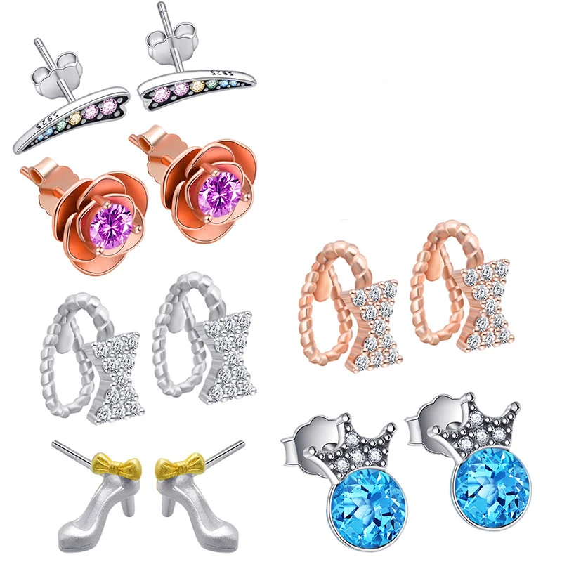 

Лидер продаж, классические серьги из серебра S925 пробы для девочек, ювелирные изделия в Европе и Америке, серебряные серьги