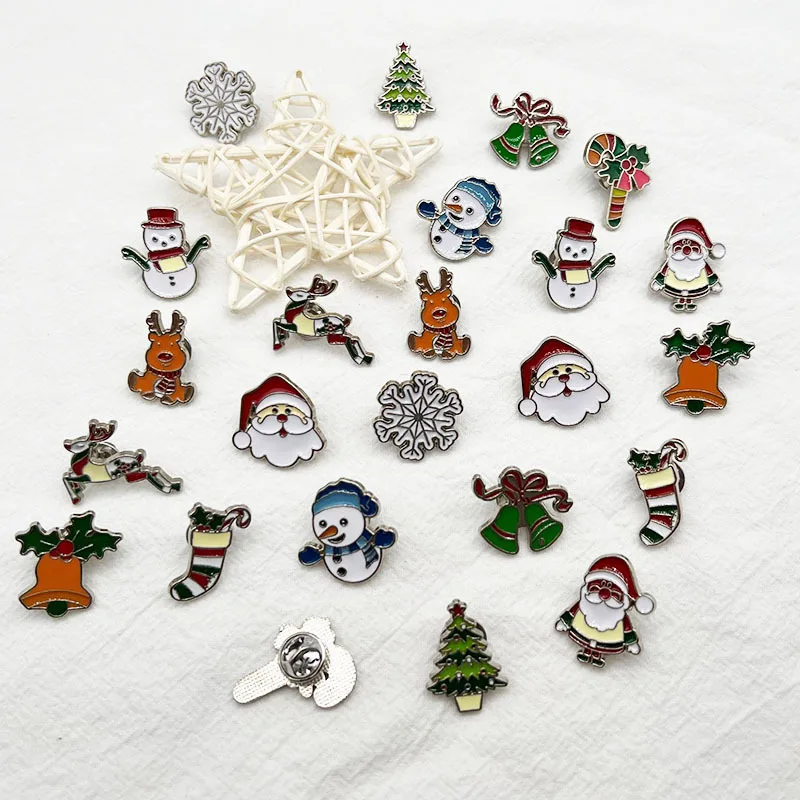 

5 шт., Новогодние декоративные Броши из цинкового сплава