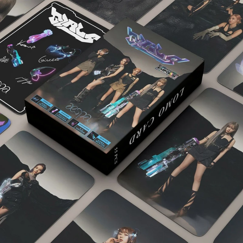 55PCS/Set Kpop Aespa New Album Lifes Too Short LOMO Cards Photo Cards WINTER KARINA Photocards For Fans Collection Photocards