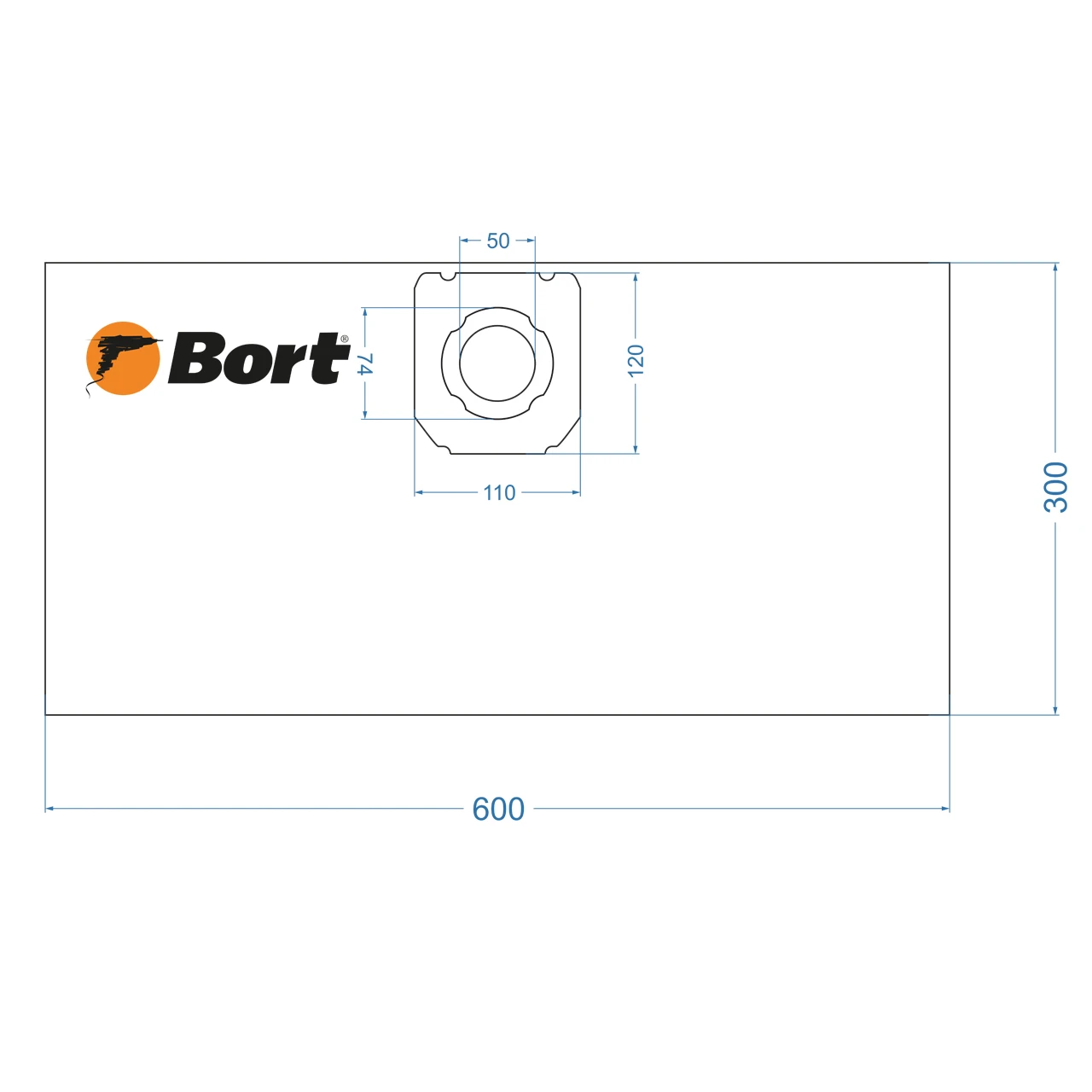 Комплект мешков пылесборных для пылесоса Bort BB-15 (Размер мешка 300*600 мм Объем 20 л 5 шт