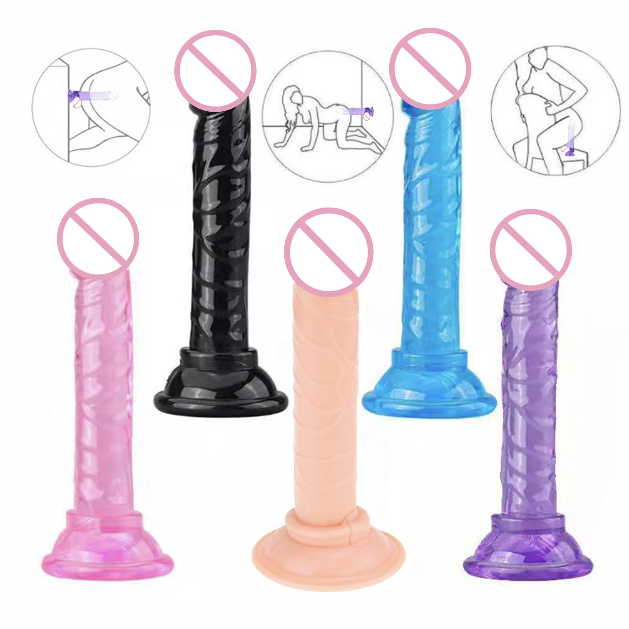 Realistic Dildo Anal Masturbator Sex Toys for Couples Crystal Jelly Suction Cup Penis Women Butt Plug Sexy |