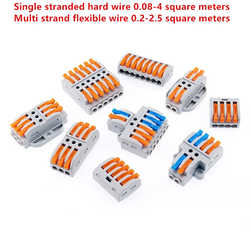 

1 in Multiple Out Quick Wiring Connector Universal Splitter Cable Push-in Can Combined Plug Butt Home Terminal Block SPL 222