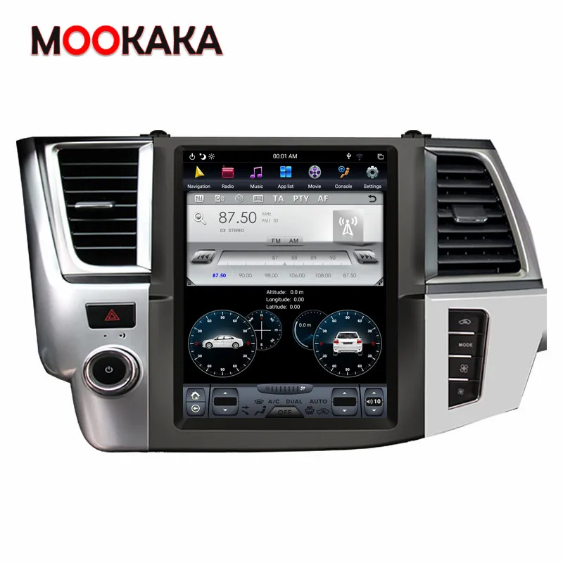 Автомагнитола для Toyota Highlander 2014 2015 2016-2019 Android 9 0