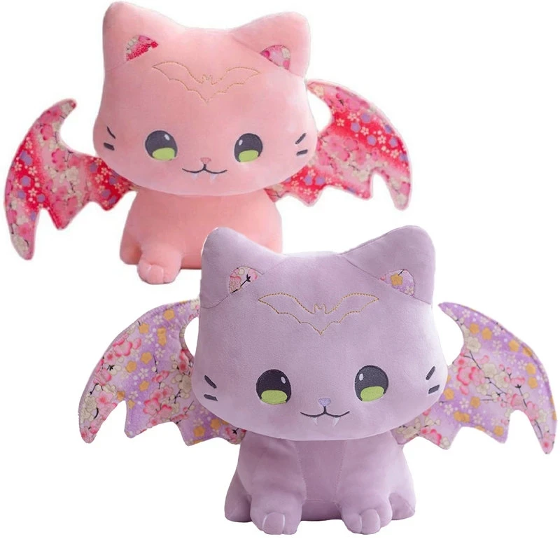 

Cute Pink Japanese Cherry Blossom Kimono Style Flying Wings Bat Plush Toy Stuffed Bats Plushies for Gift Home Decor 30/40CM