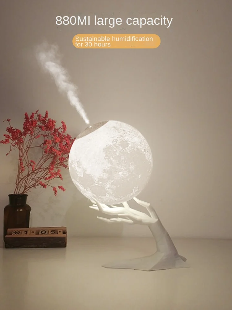 

zq Creative Humidifier Night Light Household Bedroom Noiseless Small Gifts for Girlfriend