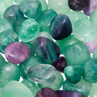 20pcs bulk natural fluorite tumbled stones irregular shape rainbow fluorite healing crystals for healing wicca reiki home decor