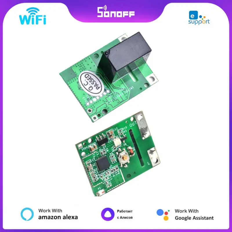 Переключатель Sonoff RE5V1C с функцией самоблокировки, 5 в постоянного тока, Поддержка приложения eWelink Alexa Google Home IFTTT