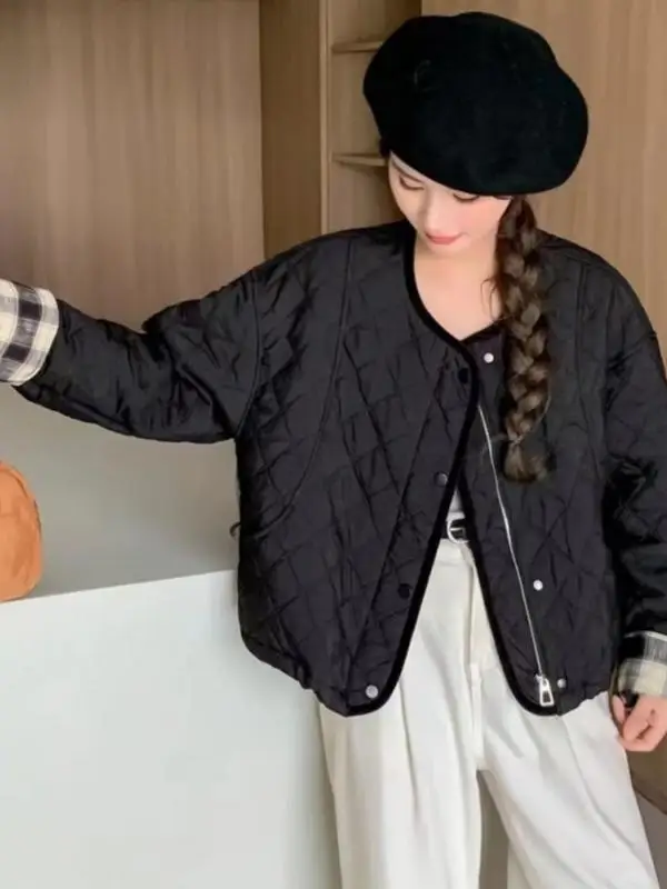 Charming Yashi Genuine Goods 2024 Winter New Casual Thin Cotton Coat Features Age-Reducing Versatile Thickened Outerwear