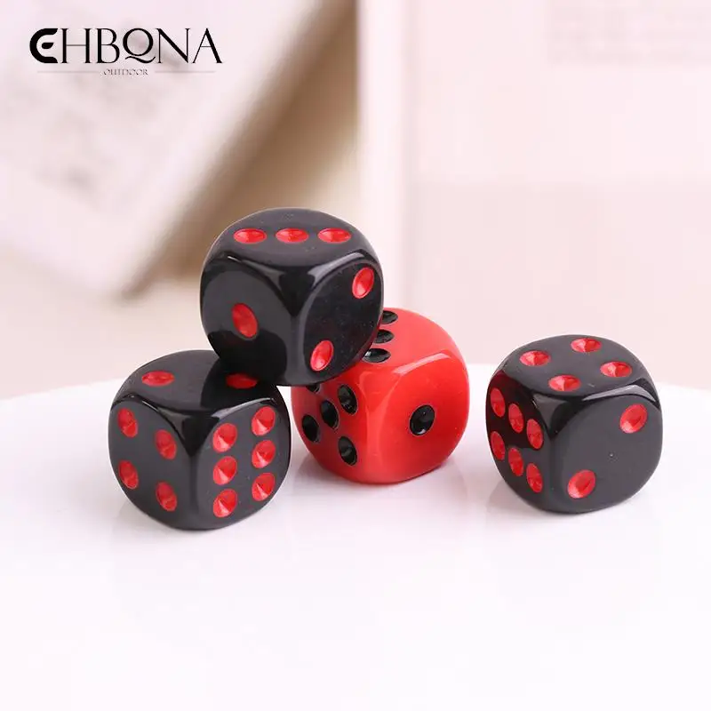 

Red/Black Dice Set 16mm Acrylic Dices 6 Sides Drinking Dice Gambling Funny Bar Pub Board Games Dice with Velvet Bag Gifts