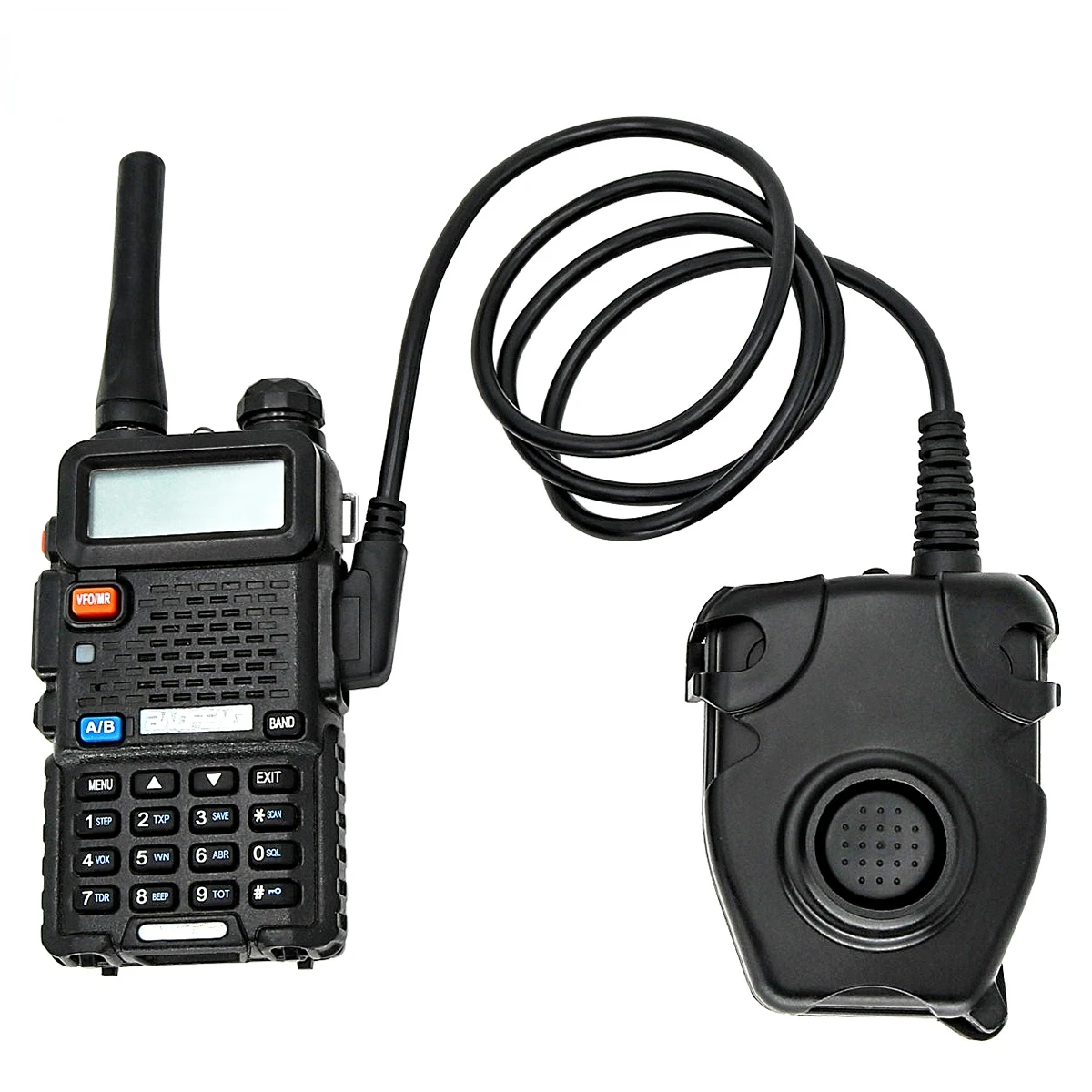 Tactical headset button walkie-talkie headset plug for PELTOR PTT  adapter air gun radio military shooting headset use