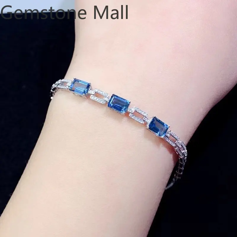 100% натуральный браслет из драгоценных камней 5 мм * 7 аметистовый топаз цитрин и