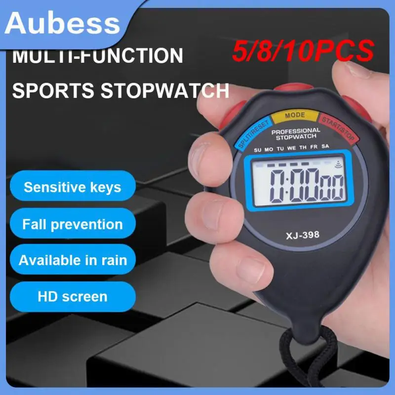

LCD Digital Stopwatch Sport Timer Stop Watch With String Multifunction Sport Timer Handheld Waterproof Chronograph Stop Watch