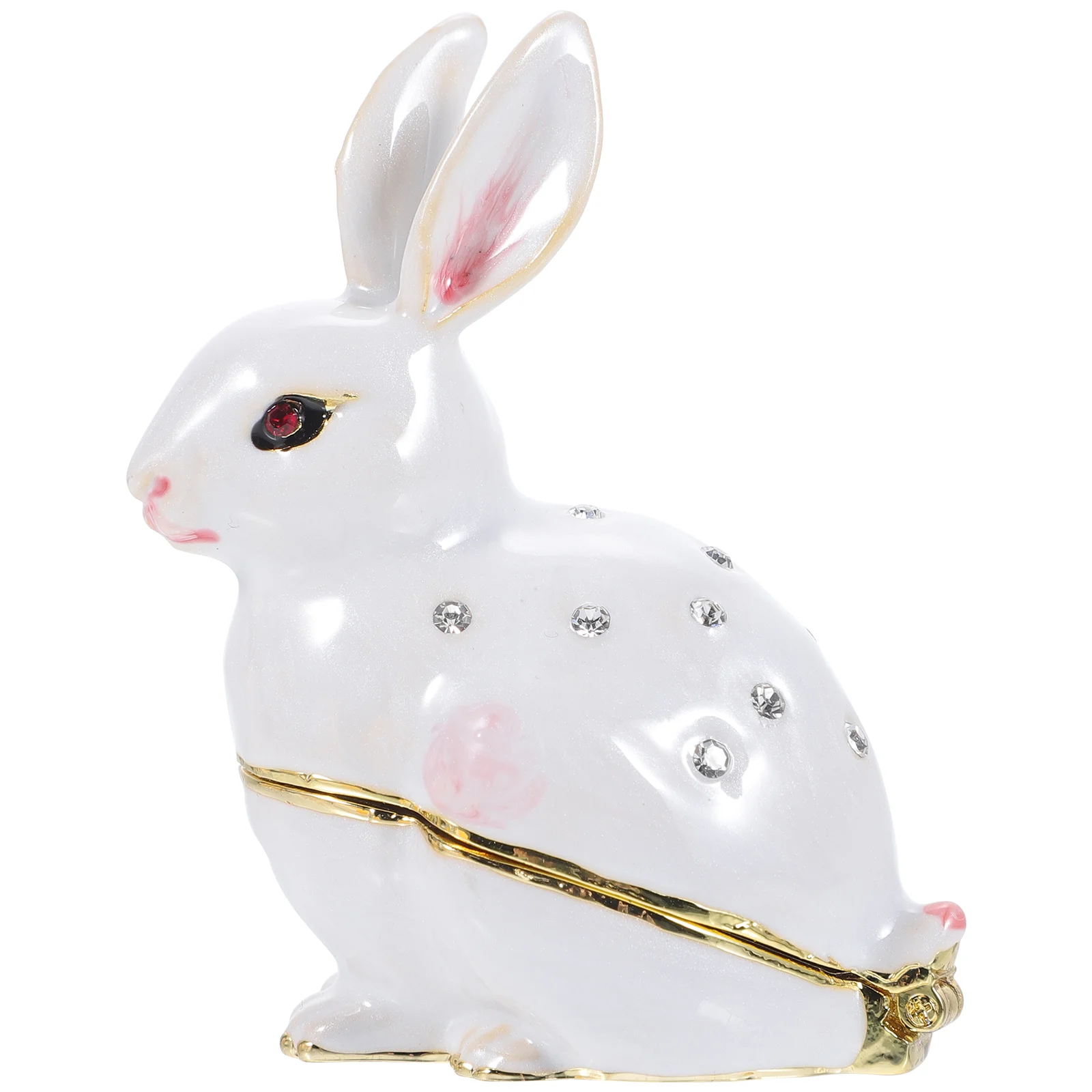 

Jewelry Box Rabbit Trinket Dish Easter Ring Favors Party Organizer Storage Necklace Earring Holder Statue Decorative Gift Cute