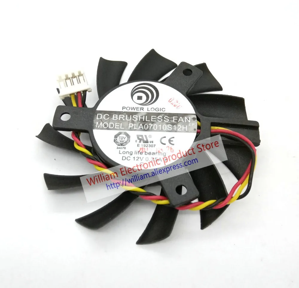 Вентилятор охлаждения для видеокарты диаметр 6 5 см шаг 4 0 12 В 35 А PLA07010S12H