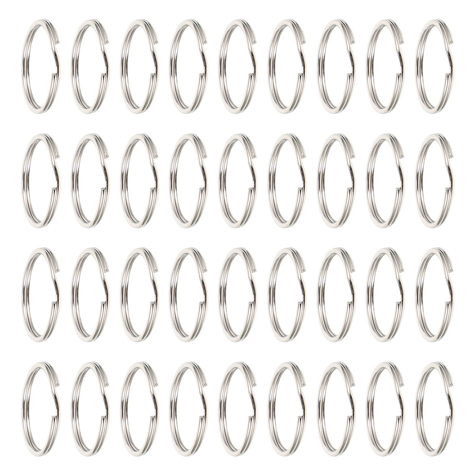 

Key Ring Rings Keychain Small Metal Flat Diy Holder Jump Open Circle Round Set Silver Making Chains Ironattachment Clips Clasp