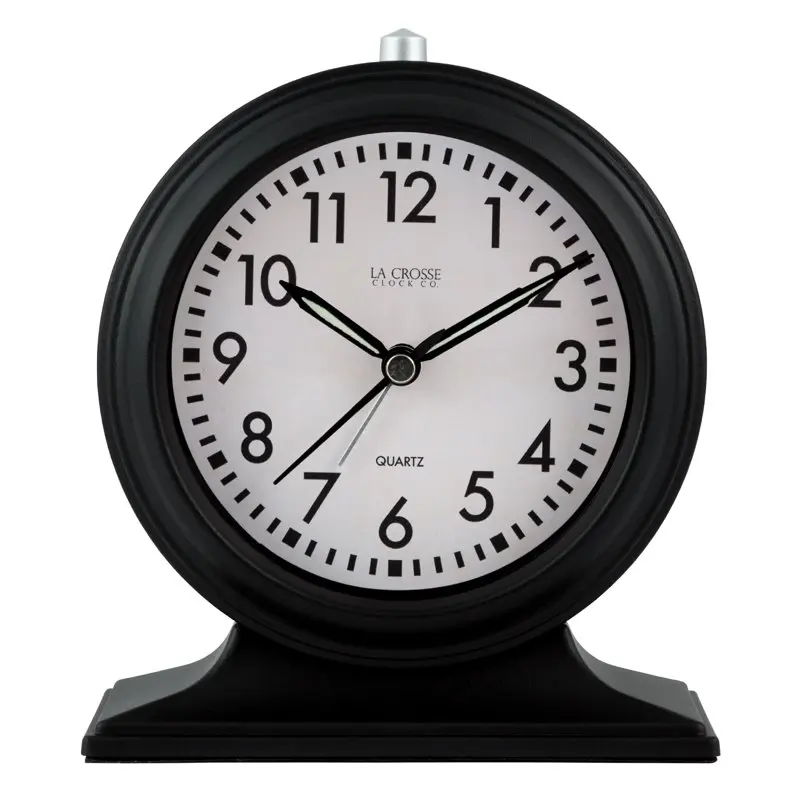 

Silent Sweep Black Mantel Alarm Clock, 617-3014