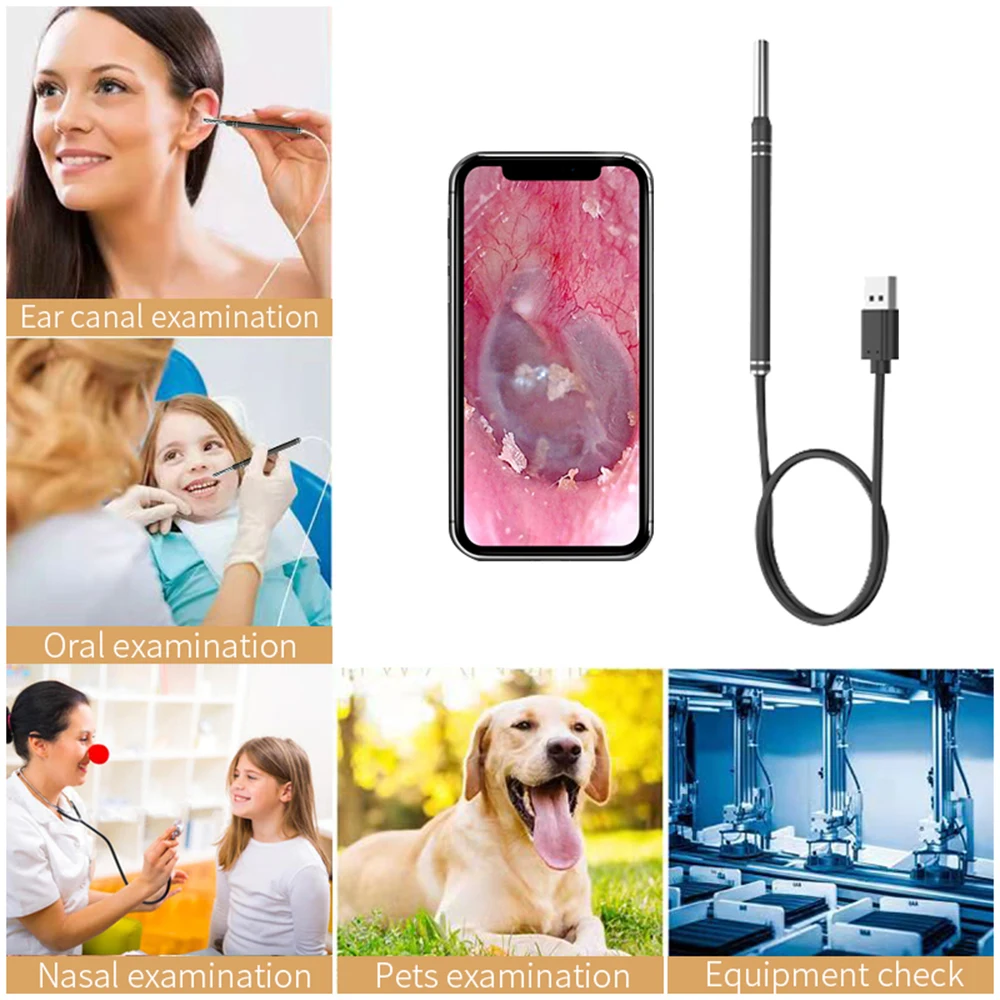

1 шт., Usb-эндоскоп для чистки ушей
