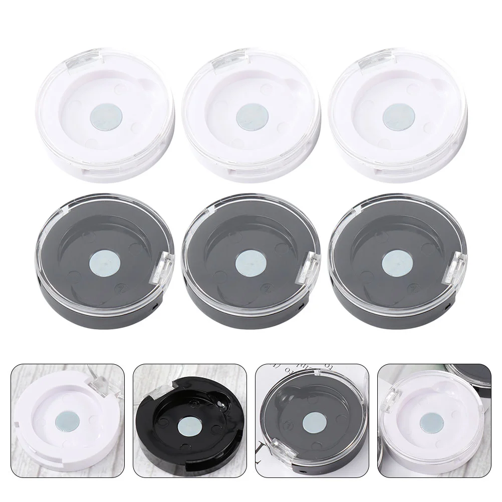 

6pcs Magnetic Refillable Single Color Make Empty Eyeshadow Pan Eyeshadow Organizer Blush Organizer Pan Case Eyeshadow