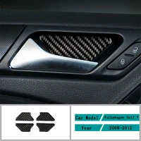 carbon fiber car accessories interior inner door bowl protective decoration cover trim stickers for volkswagen golf 6 2008 2012