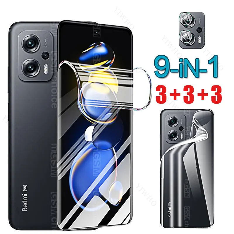 

Hydrogel Film for Xiaomi Redmi Note Note 11T Pro Back Screen Protector for Redmi Note 11 T 11t 11Tpro 6.6" 22041216C Camera Lens