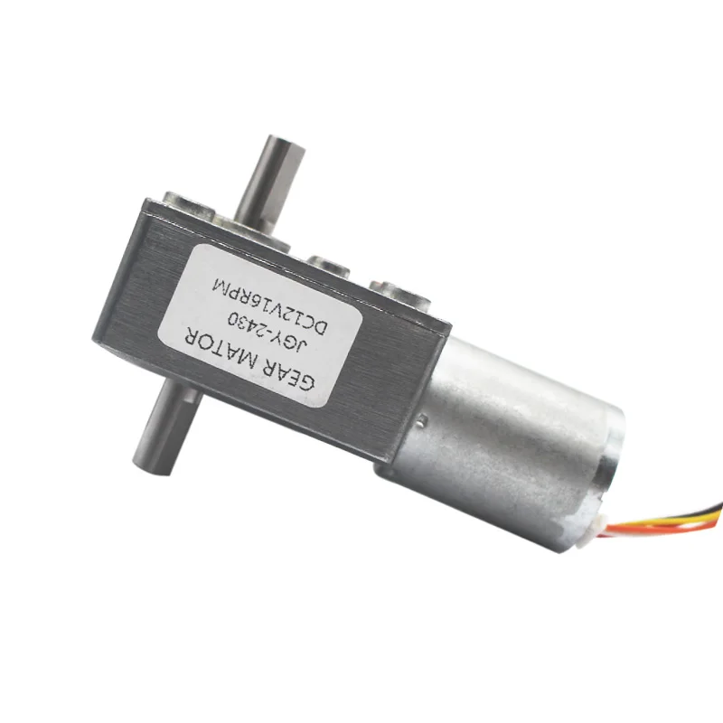 

Aslong Slow Speed Silent Brushless DC Turbo Worm Gear Motor Dual Shafts High Torque BLDC Worm Geared Motor JGY370-2430D
