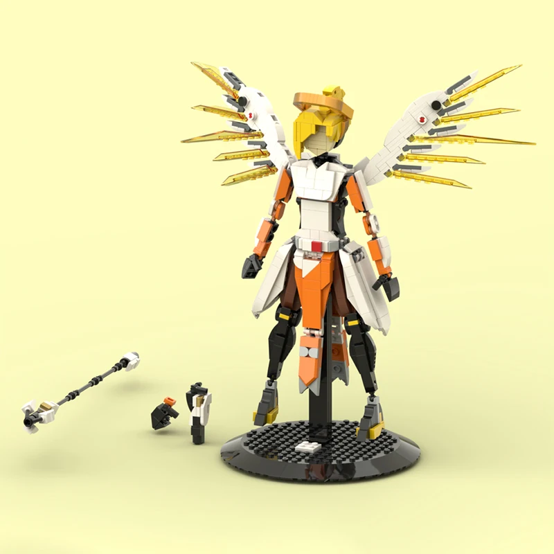 Набор для сборки MOC «Мерси» из 658 деталей по мотивам Overwatch: креативная модель, конструктор для самостоятельной сборки, коллекционный декор, подарок на день рождения (art.: 3920dade6f455) - 3920dade6f455