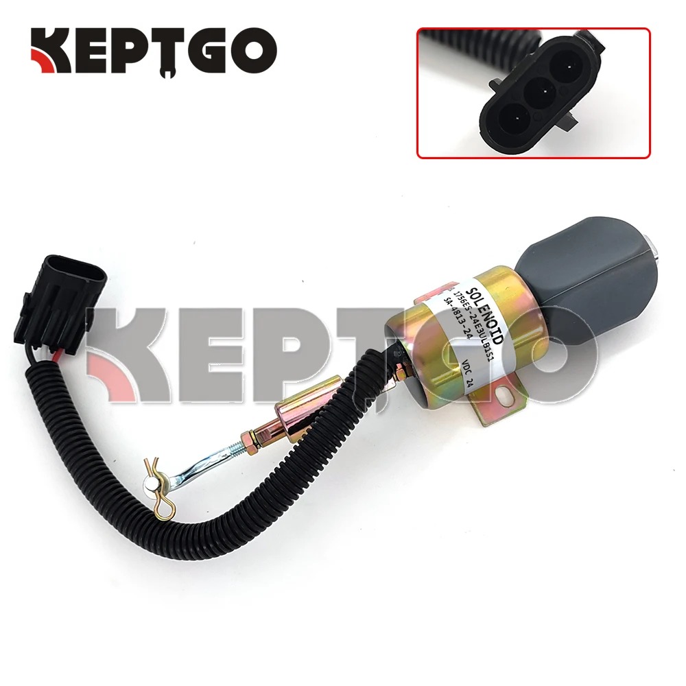 Электромагнитный клапан отключения подачи топлива 24 В SA-4813-24 для Ouman Shangchai 6114 DIESEL