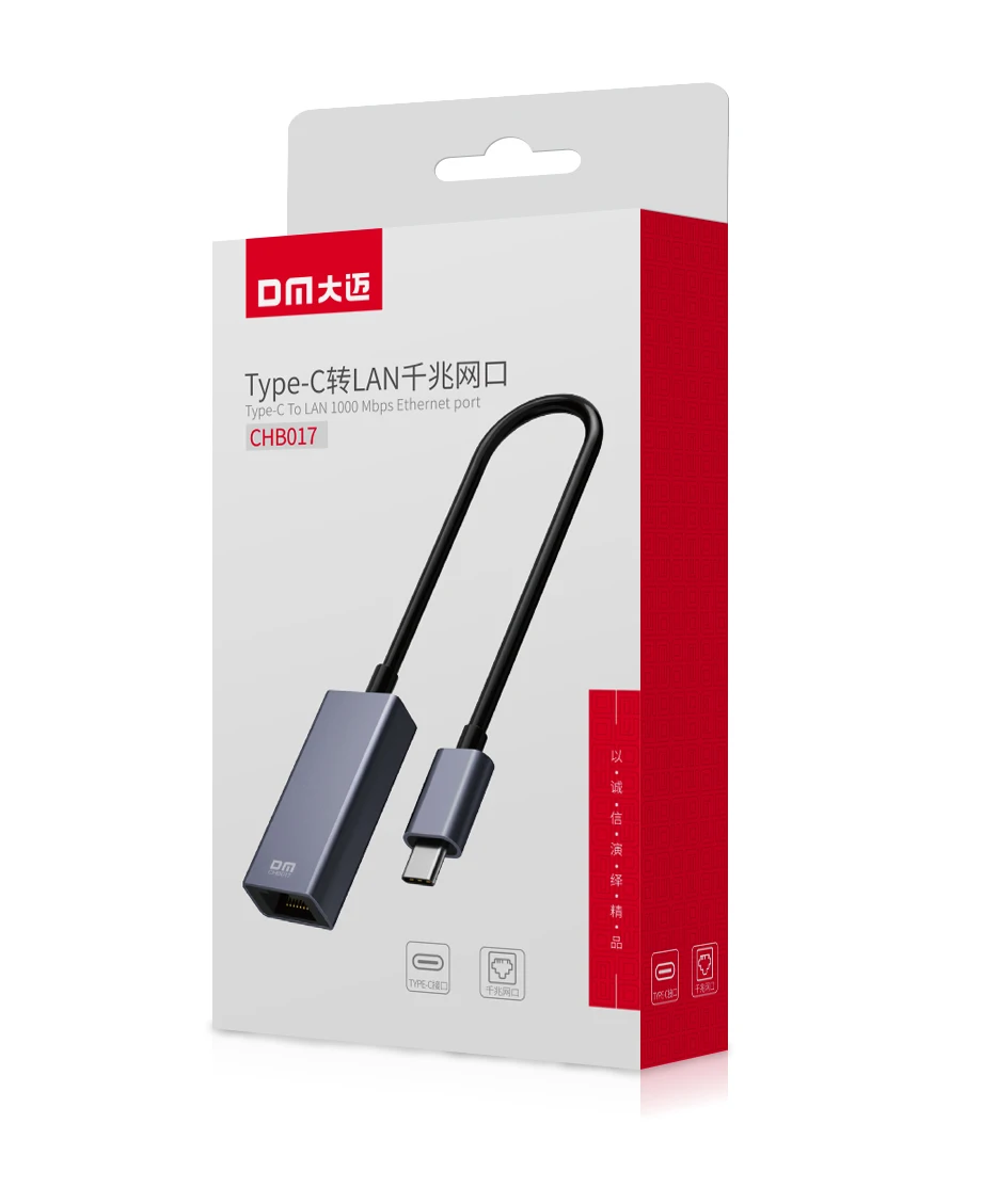 Хаб DM типа C к порту Ethernet RJ45 CHB017 не требует поддержки драйвера порт MAC и Windows |