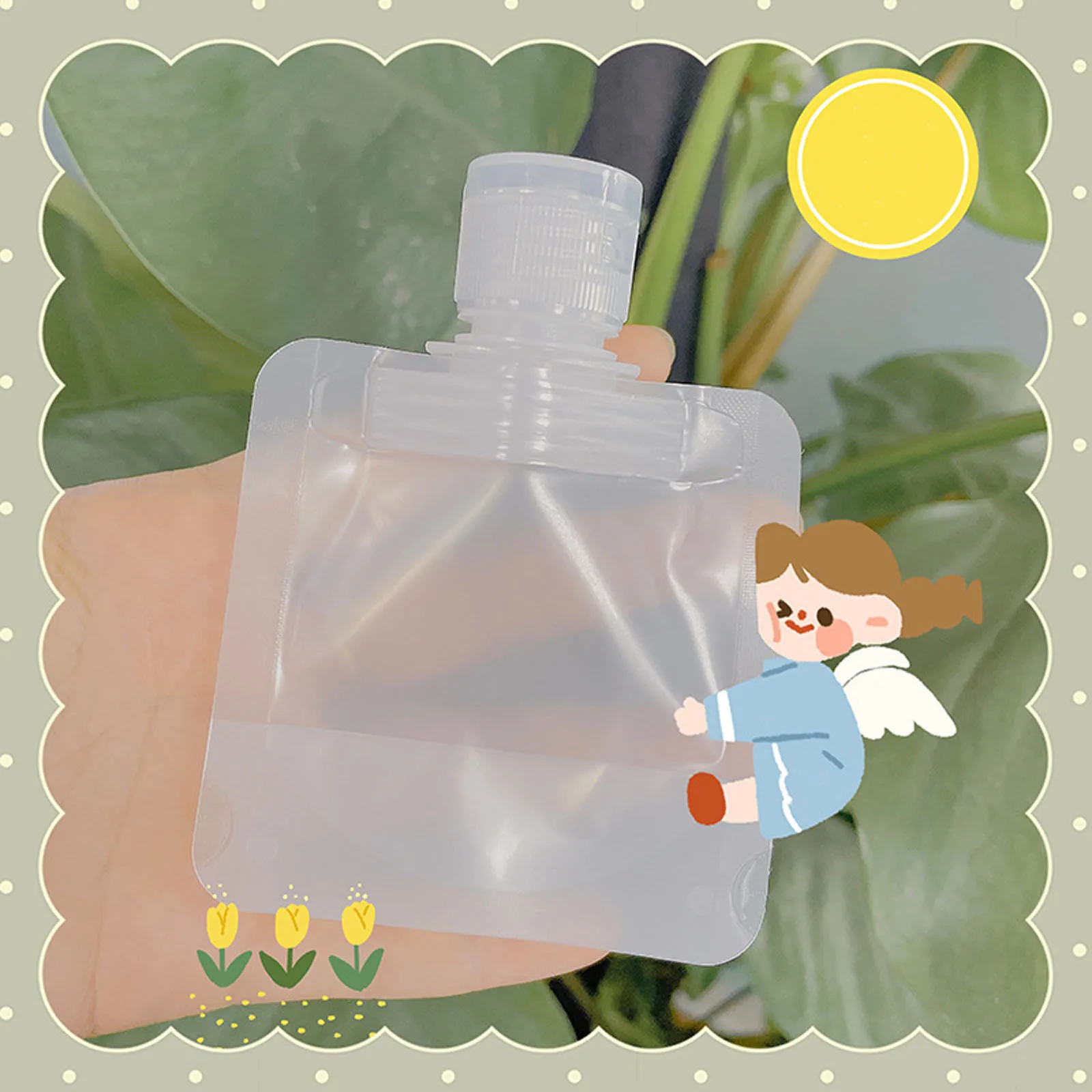 1 шт. прозрачный упаковочный пакет с откидной крышкой пластиковый портативный