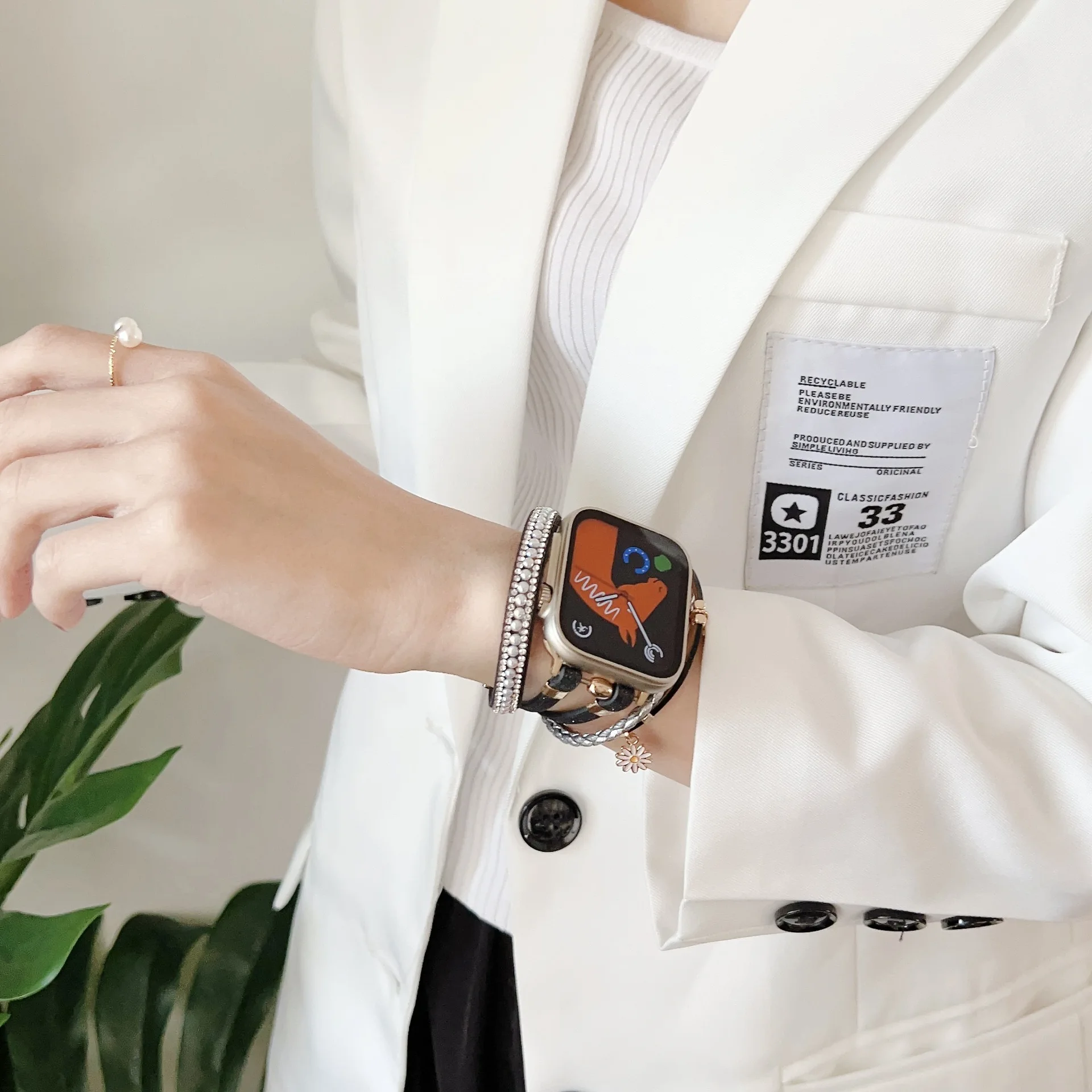 Women Metal Strap For Apple Watch Series Ultra 8 7 6 se Bracelet iWatch 49mm 45mm 41mm 40mm 44mm Band Wristband Belt Accessories