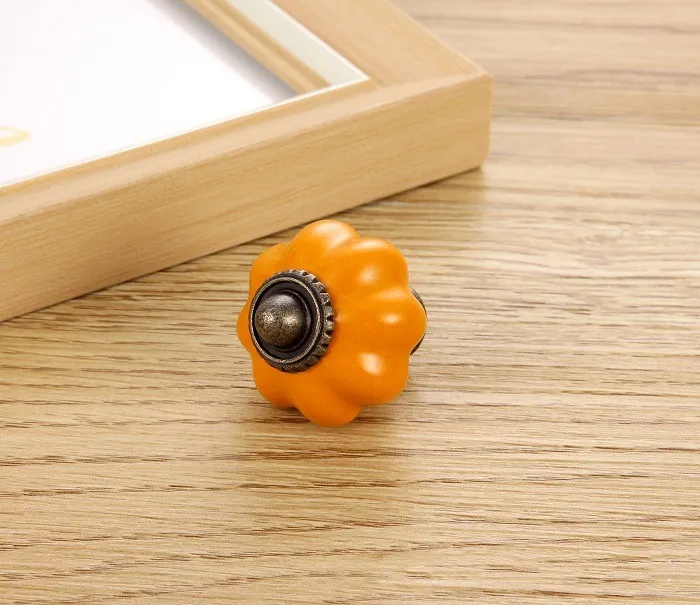 

Керамическая ручка-тыква 33*38 мм