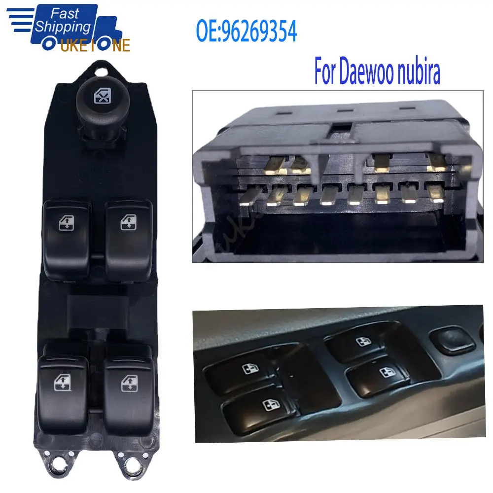 

96269354 Car Accessories for DAEWOO NUBIRA Electric Power Window Control Switch Lifter Regulator Button Interior Product Parts