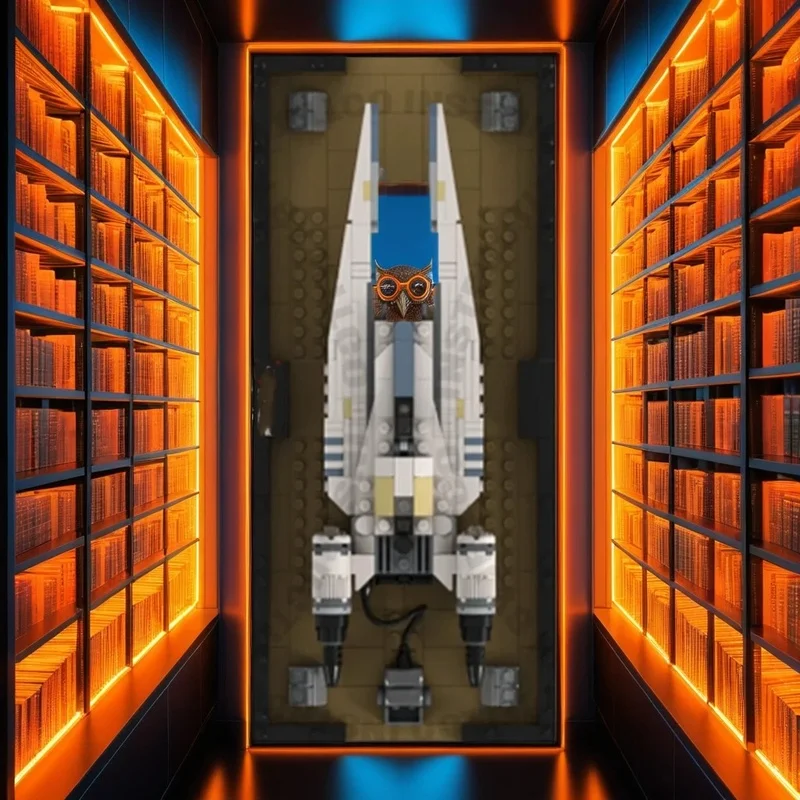 Фото Набор для сборки модели космического истребителя MOC Micro UT 60D UW Starfighter (439 деталей), обновленная версия, научно-фантастическая модель, конструктор, набор для творчества, мега-мини игрушка, подарок №1