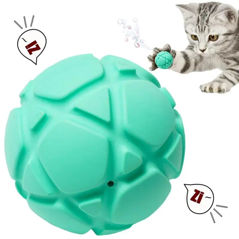 

Rubber Ball Dog Toy Interactive Chew Toy Rubber Balls For Teeth Cleaning Built-in Sound Bite Resistant Throwing Teething Balls