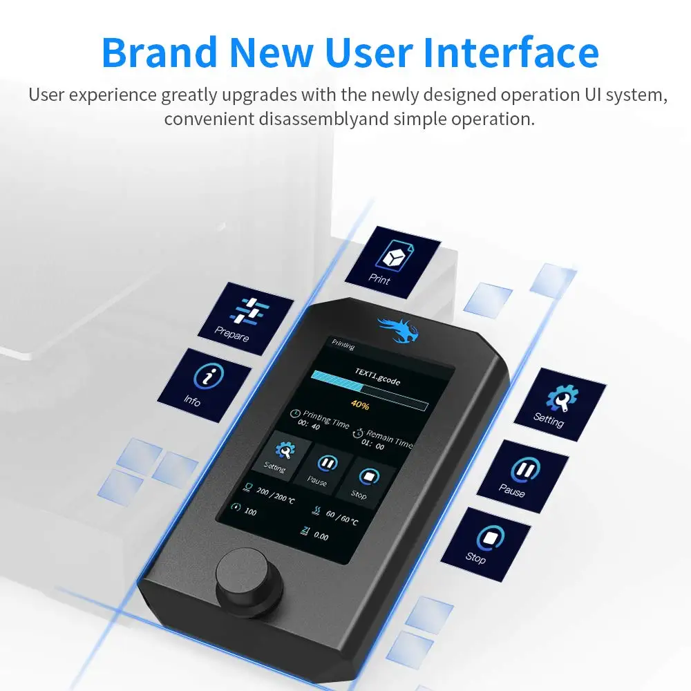 3D-принтер Creality Ender-3 V2 бесшумная материнская плата TMC2208 шаговые драйверы цветной