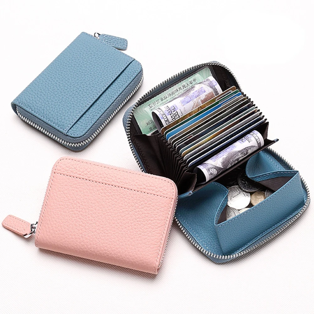 Genuine Leather Card Bag / RFID Anti-theft Card Holder / Multi-function Zero Wallet / Business Card Holder