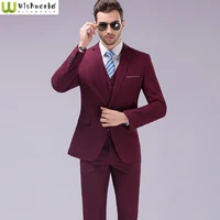 2022 autumn new thin elegant mens pants suit casual blazer vest trousers three piece set office work clothes business suit